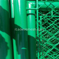 Recinzione in rete a maglia verde in PVC